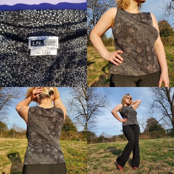 1990s Vintage Sleeveless Shirt by I.N. Studio - Picture 4 of 4